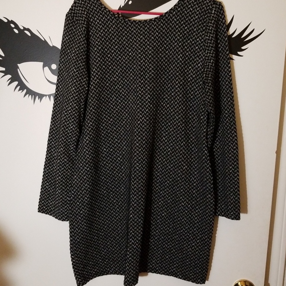 Grey/Black Body Con Dress